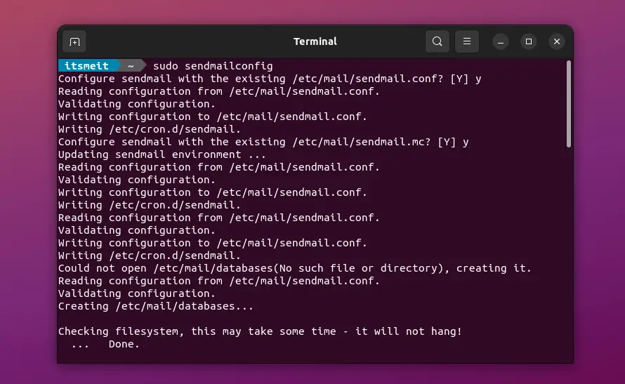 Configure sendmail and fix crashes on Ubuntu