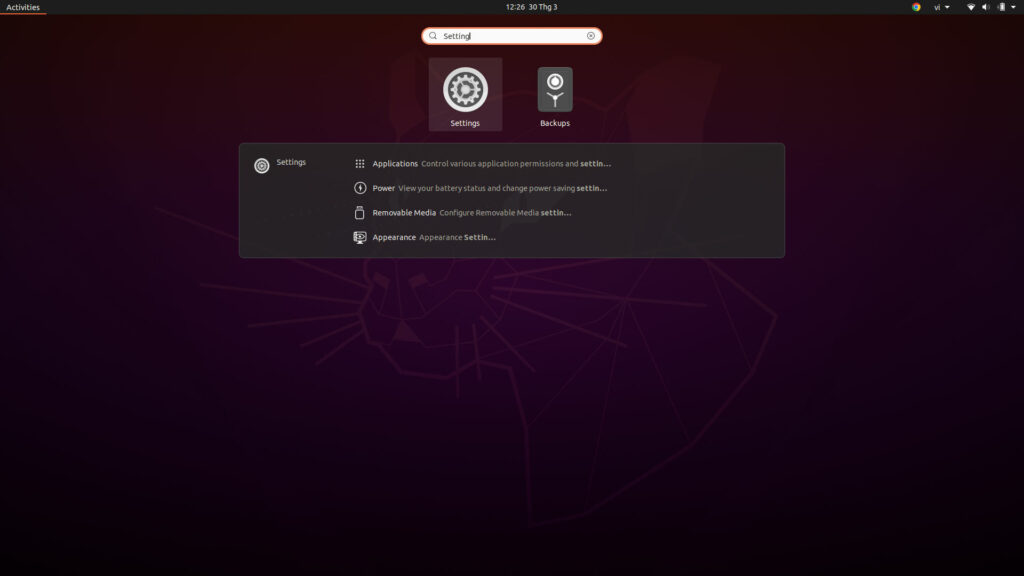 ubuntu 20.04 system settings missing