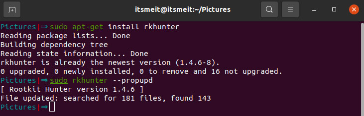 Cài đặt và quét trojan trên Ubuntu 22.04 bằng Rkhunter