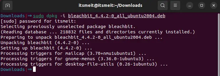 Cài đặt phần mềm BleachBit cho Linux Ubuntu 22.04