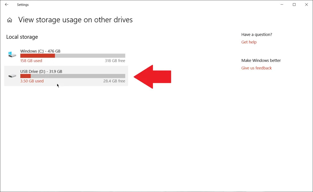 Check external storage