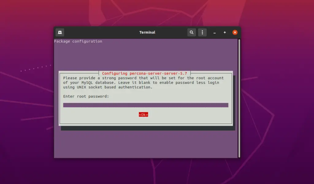 Install mysql on Ubuntu 20.04 with Percona 5.7