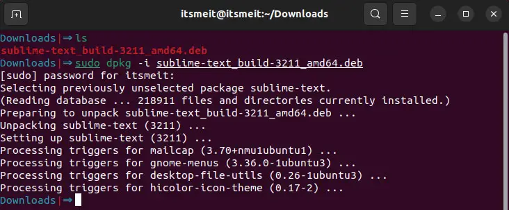 install Sublime text 3 on Ubuntu 22.04 Linux