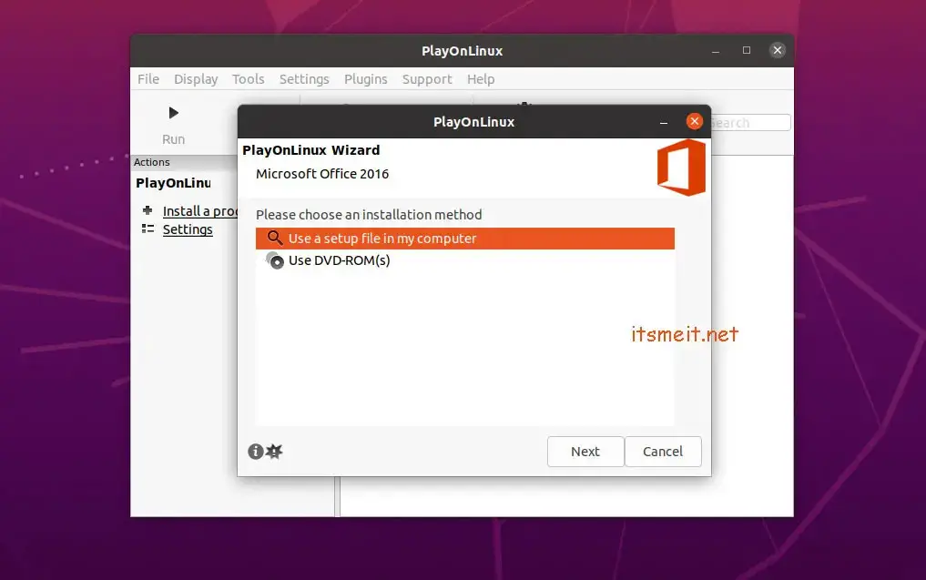 install Microsoft Office 2016 on Ubuntu 22.04, 20.04