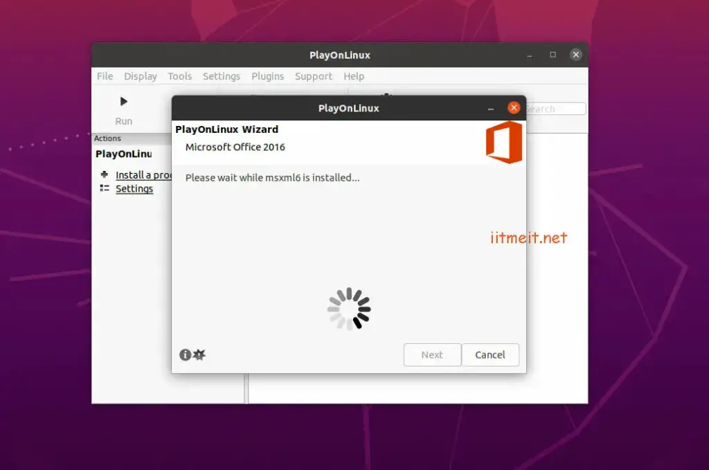 Install add-ons for Office in PlayOnLinux
