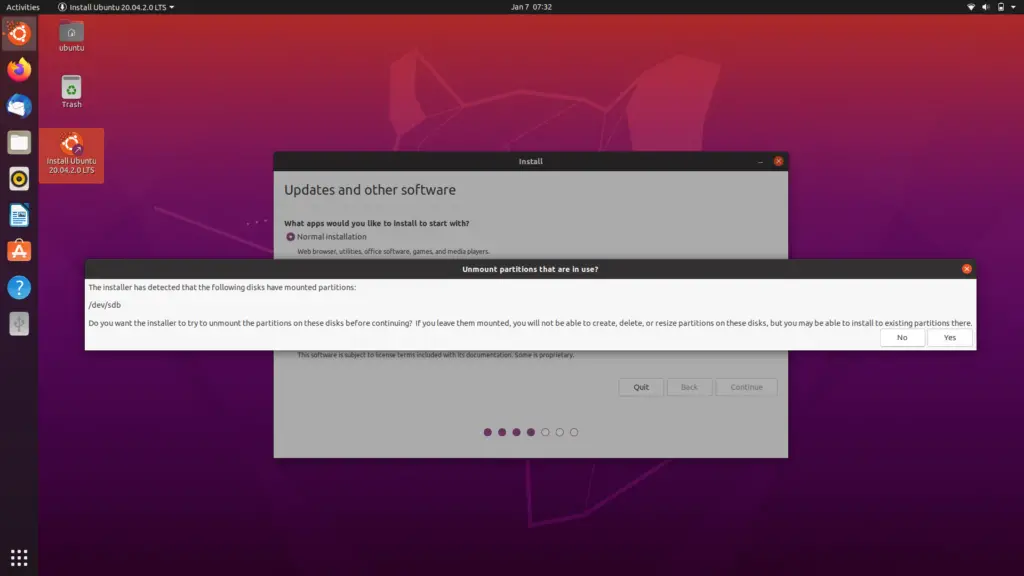 Xác nhận Cài đặt Ubuntu khởi động kép Windows 11