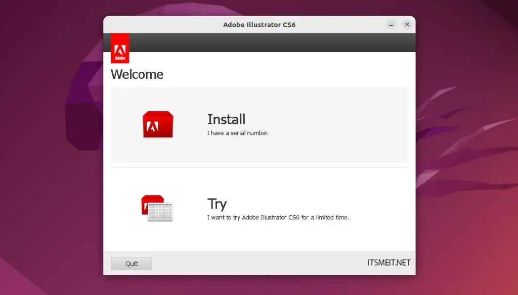 Install Adobe Illustrator CS6 on Ubuntu 22.04