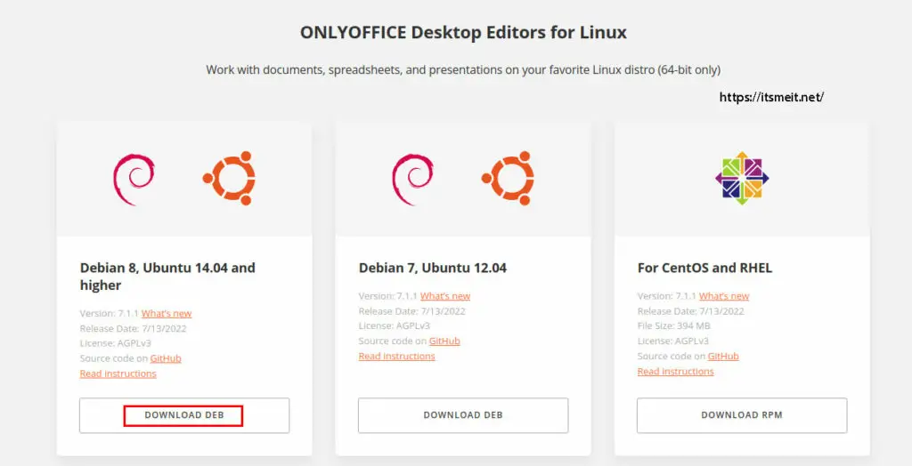 Cài đặt OnlyOffice với file deb official