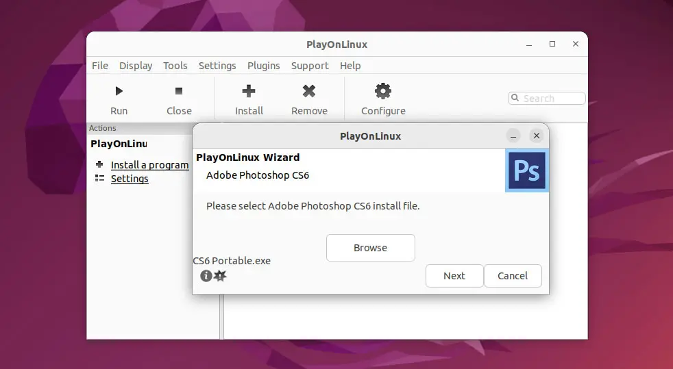 Cài đặt Photoshop CS6 di động trên Ubuntu