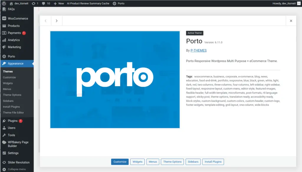 Download Porto theme file