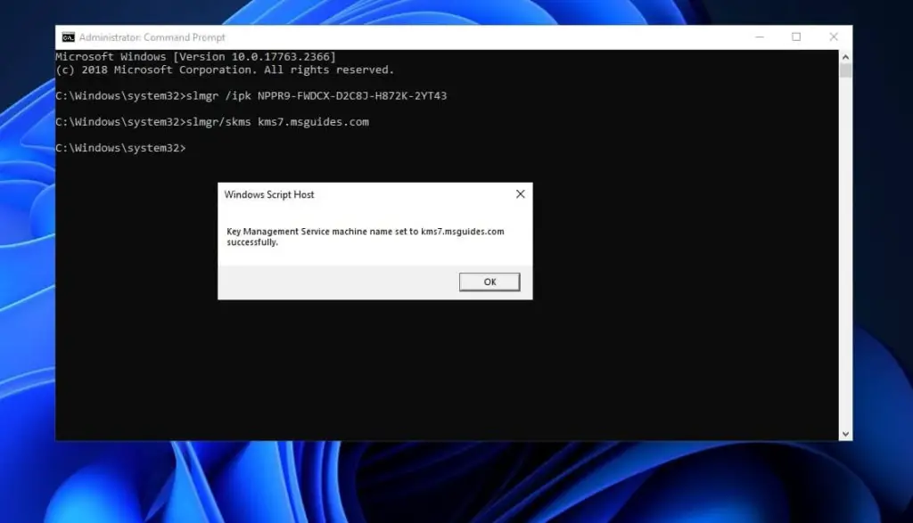 active windows 10 cmd with KMS server