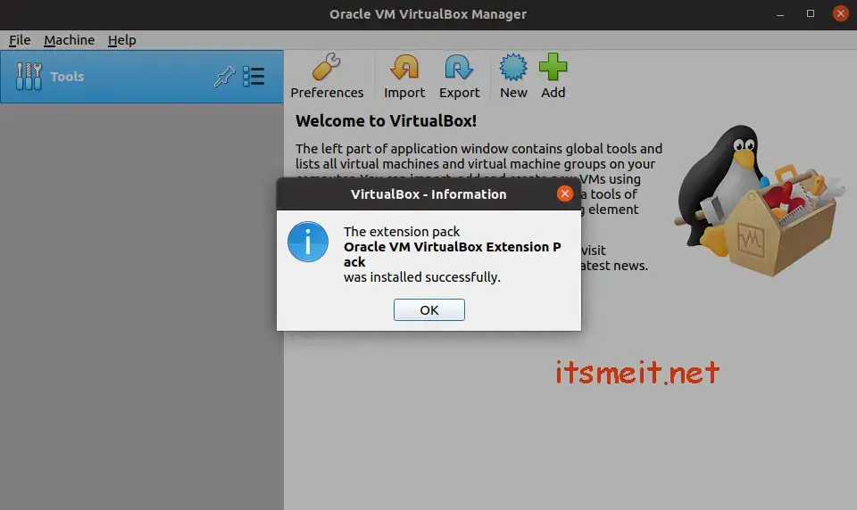 install VirtualBox Extension Pack on Ubuntu 20.04