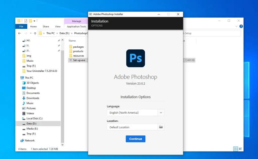 Install Photoshop 2022 for Windows and macOS (illustration)