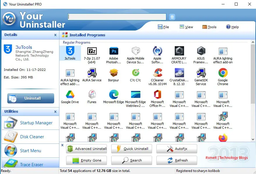 Download Your Uninstaller full crack 7.5 | Uninstall applications on Windows (illustration)