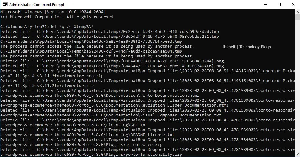 Clean up Windows 11 and Windows 10 trash with CMD