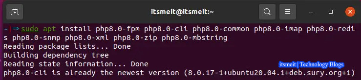 Install PHP 8.1 extensions command on Ubuntu 22.04