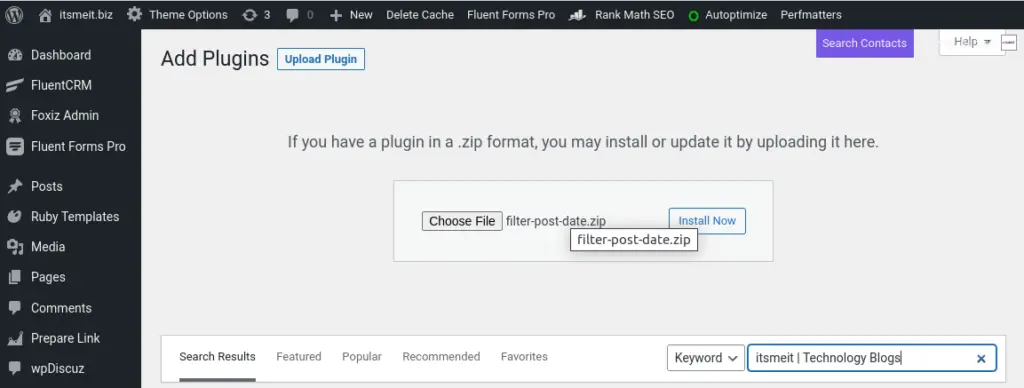 how to add filter posts by date in admin wordpress 3