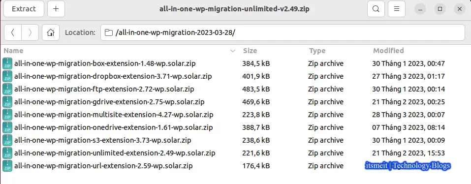 Plugin All-in-One WP Migration Unlimited Full ZIP