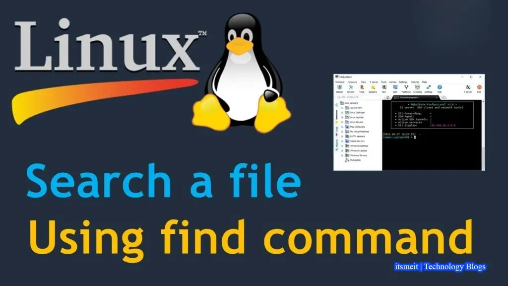 Example of using find command in Linux
