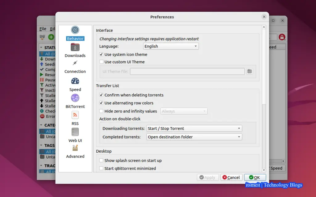 Sử dụng qBittorrent trên Ubuntu 22.04