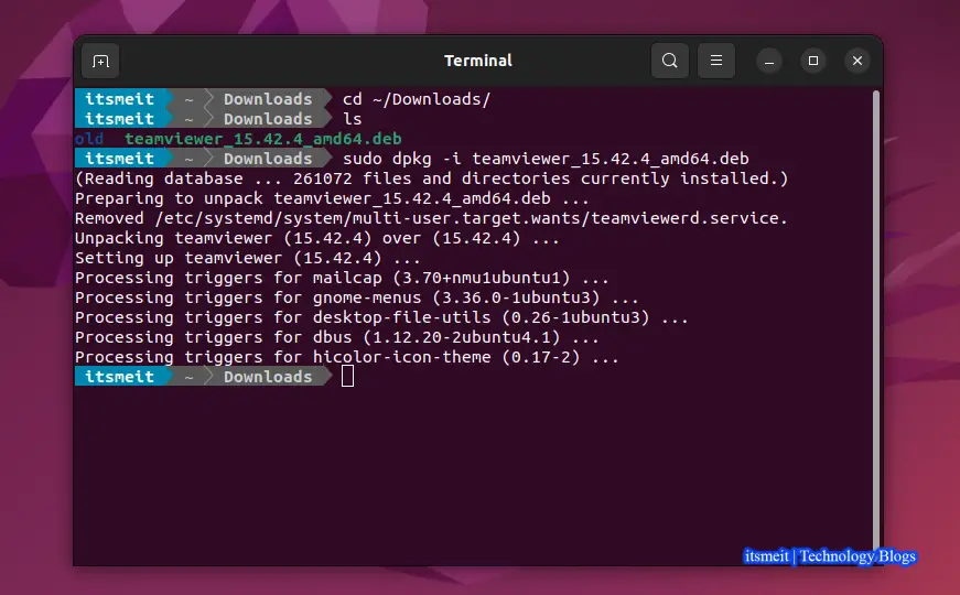Tải và cài đặt TeamViewer trên Ubuntu 22.04