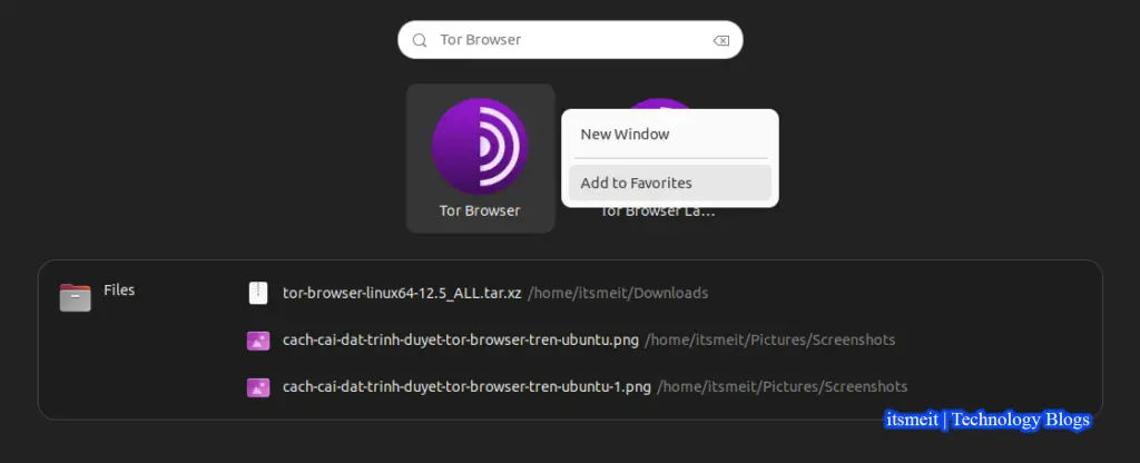 Thêm Tor Browser vào taskbar