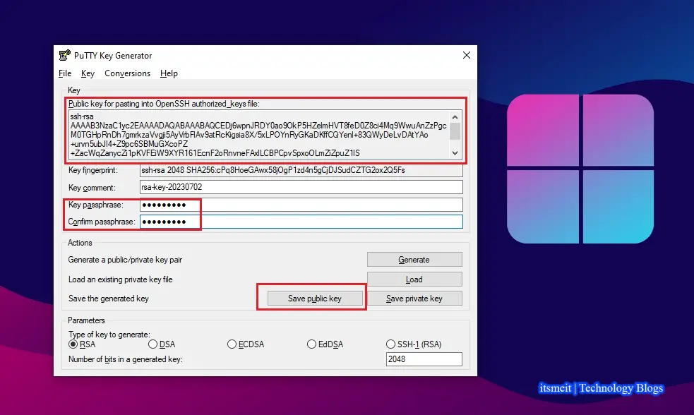 Sử dụng PuTTY để tạo SSH key Windows 10, 11