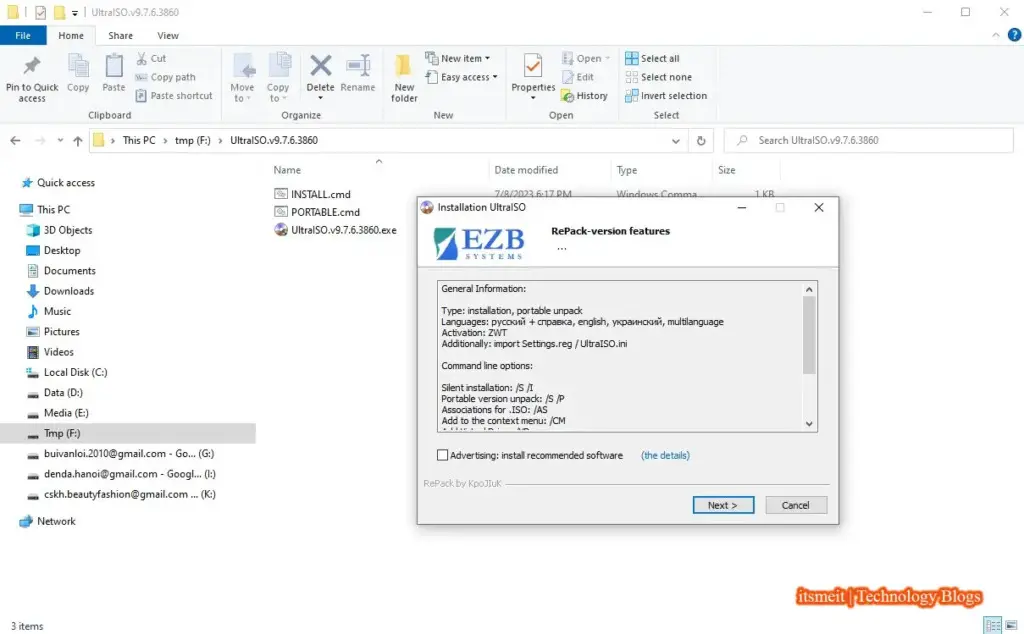 install UltraISO FULL Repack v9.7.6 on Windows 10, 11