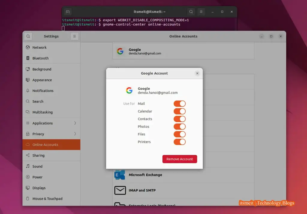 How to fix Gnome Online Accounts Ubuntu 22.04 login error