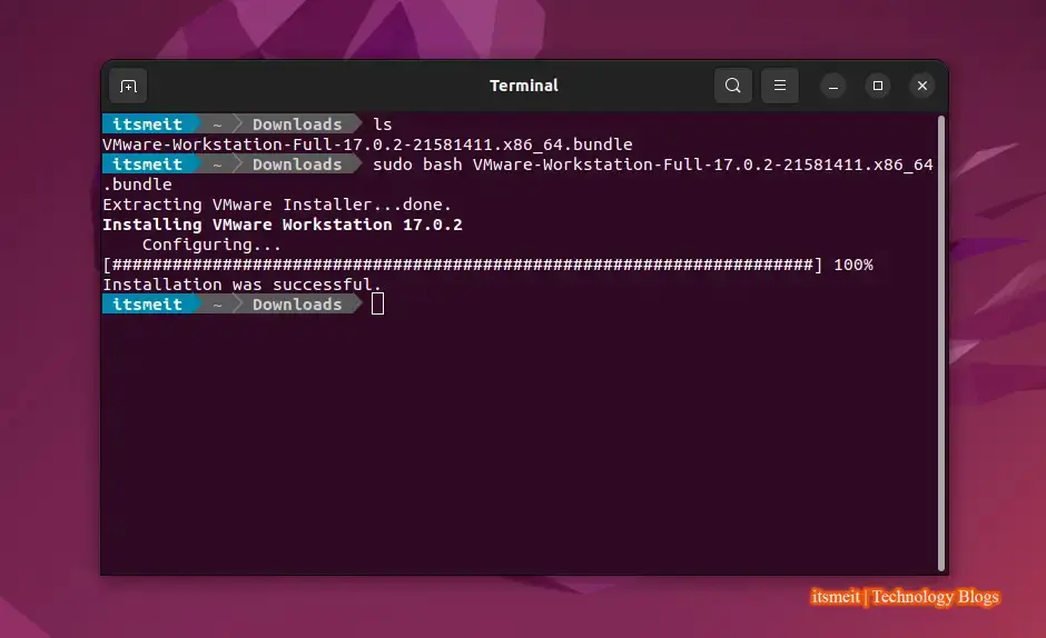 Cài đặt VMware Workstation 17 Pro Ubuntu 22.04