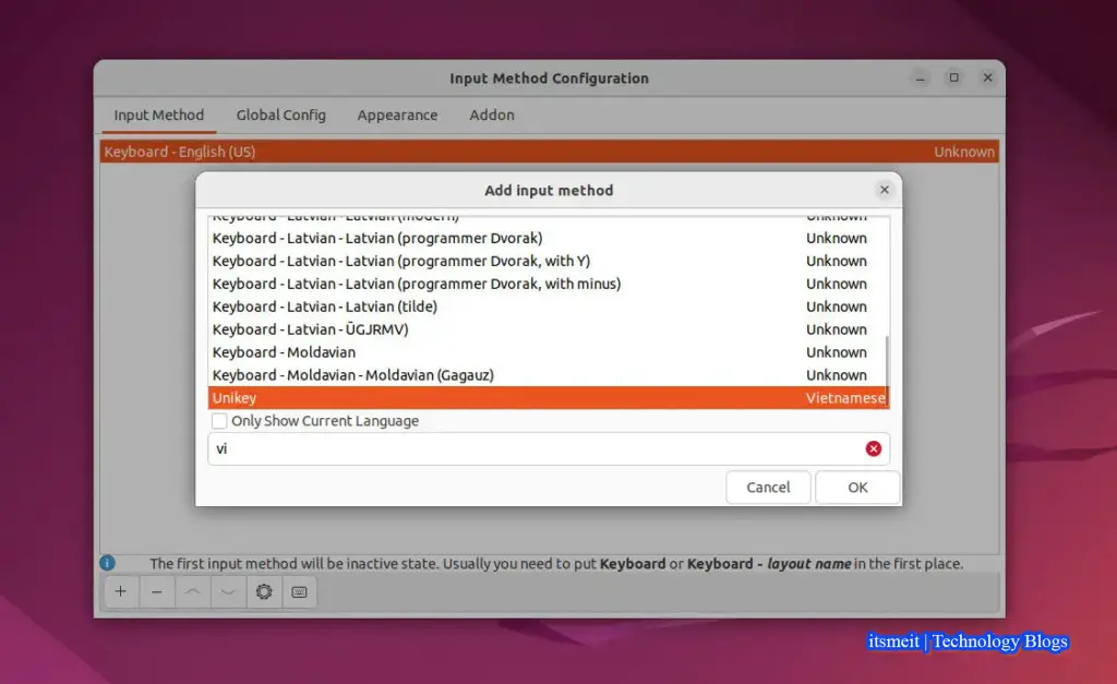 install and configure Fcitx-Unikey Ubuntu 22.04