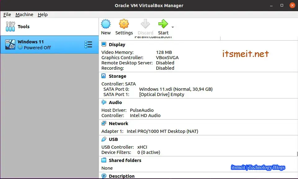 Install Windows 11 VirtualBox on Ubuntu 22.04