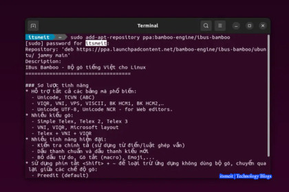 Install IBUS Bamboo Input Method on Ubuntu 22.04