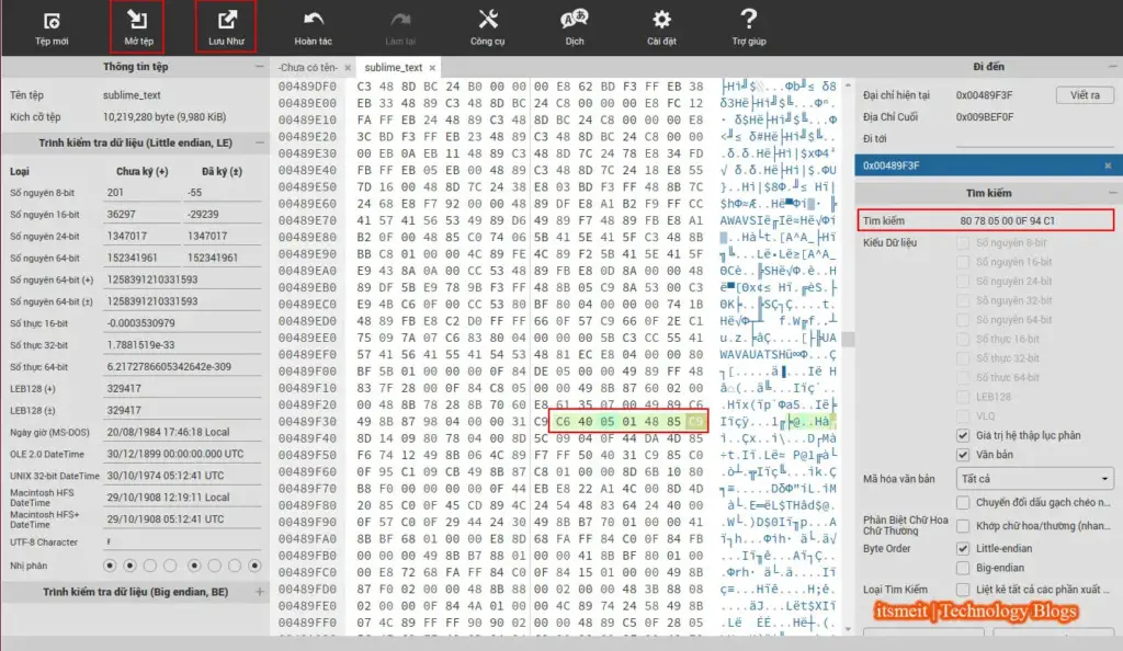 Sửa mã HEX để kích hoạt Sublime text 4 trên Ubuntu 22.04