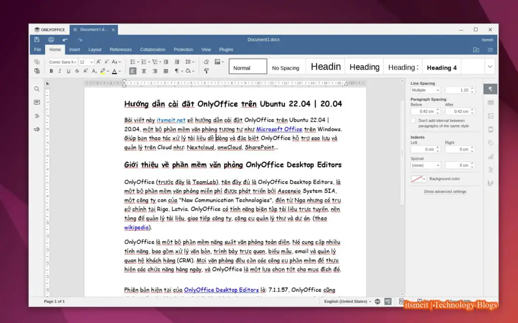Cách cài đặt phần mềm OnlyOffice trên Ubuntu 22.04 LTS