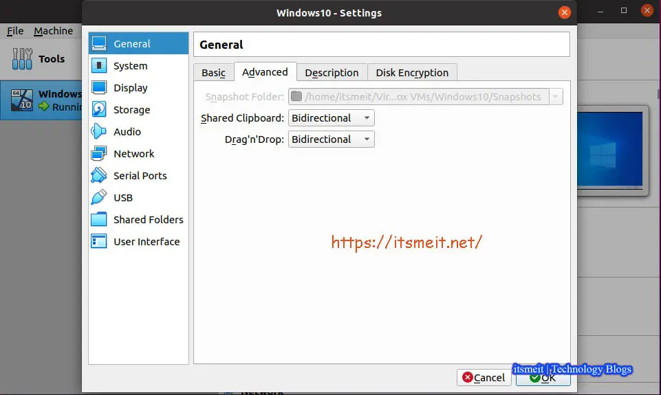 Settings Copy Files to VirtualBox on Ubuntu