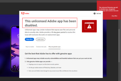 Fix Unlicensed Adobe Photoshop