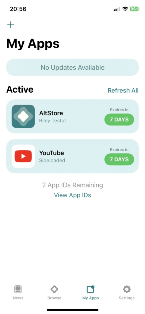 Using AltStore to install IPA file on IOS