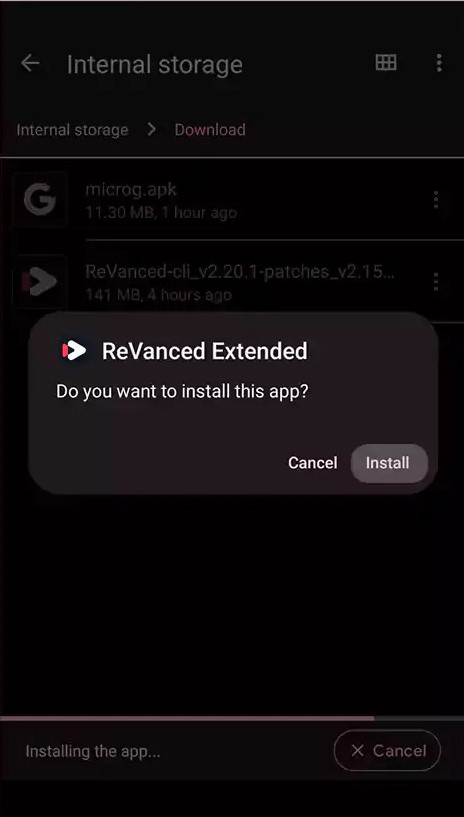 install Youtube revanced