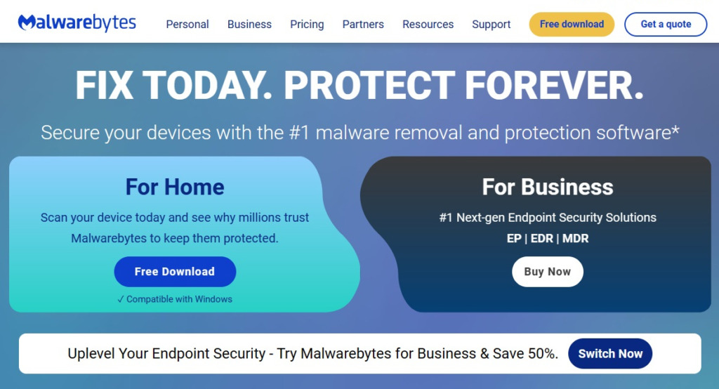 Malwarebytes phần mềm chống mã độc hại