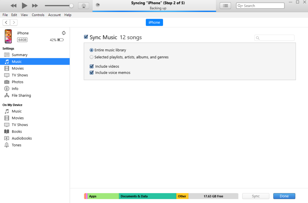 Connect iPhone to computer via USB to copy music