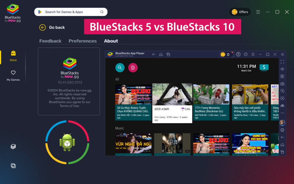 BlueStacks 5 vs 10