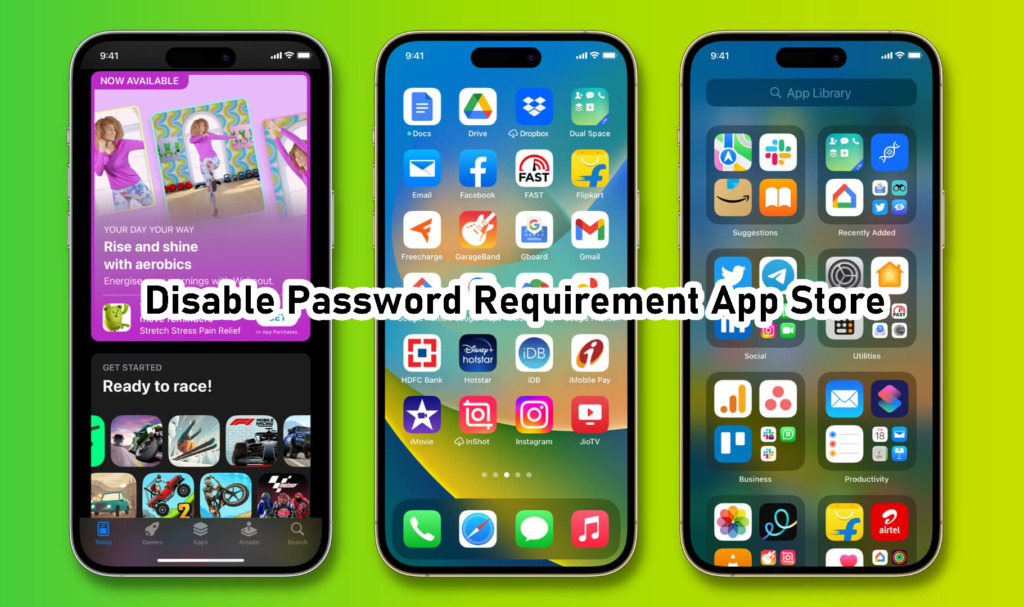 Turn Off Password Requirement App Store