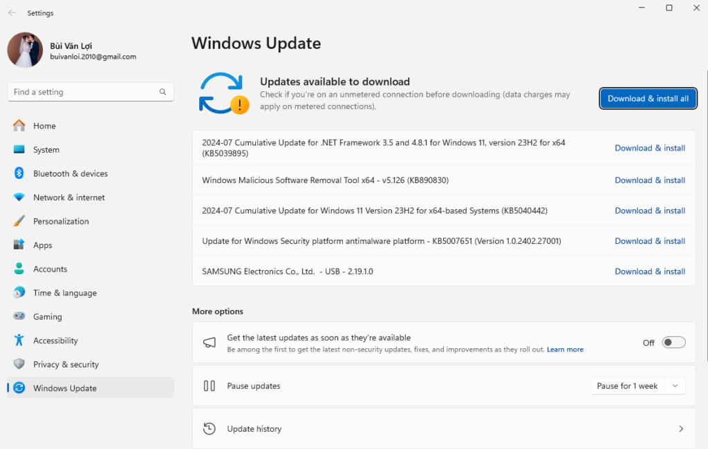 Disable automatic updates Windows 11