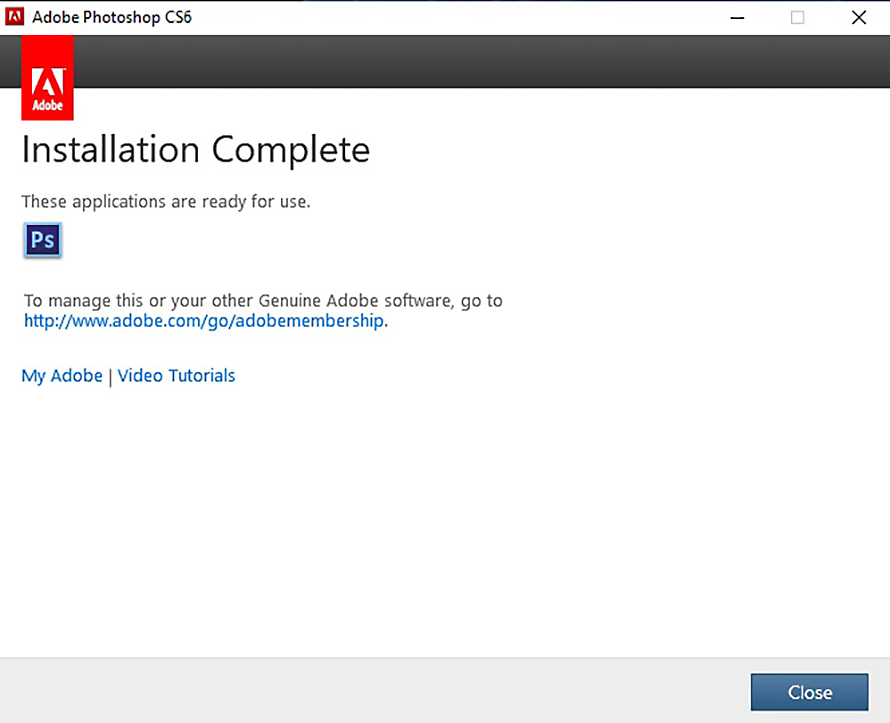 install photoshop cs6 complete
