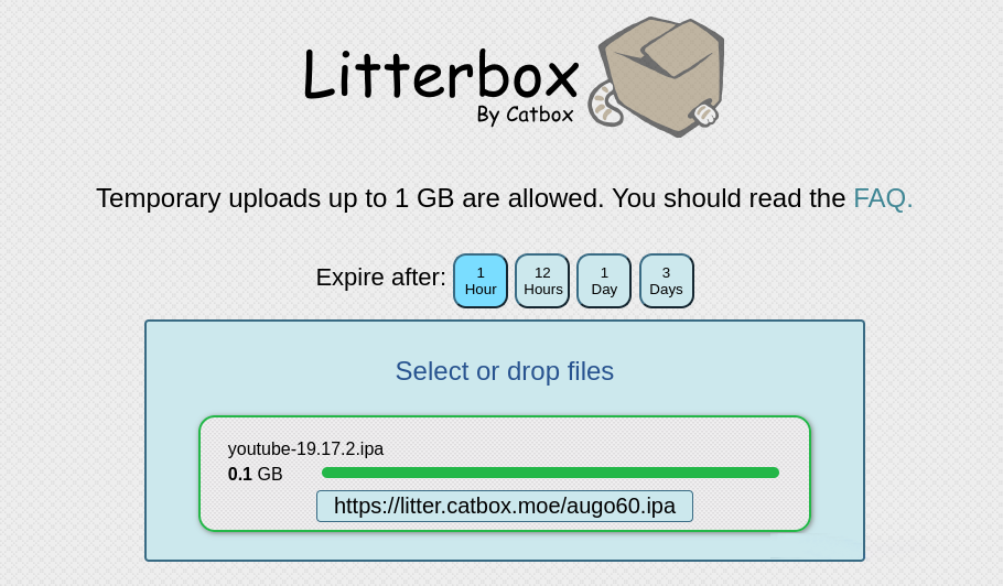 upload ipa litterbox