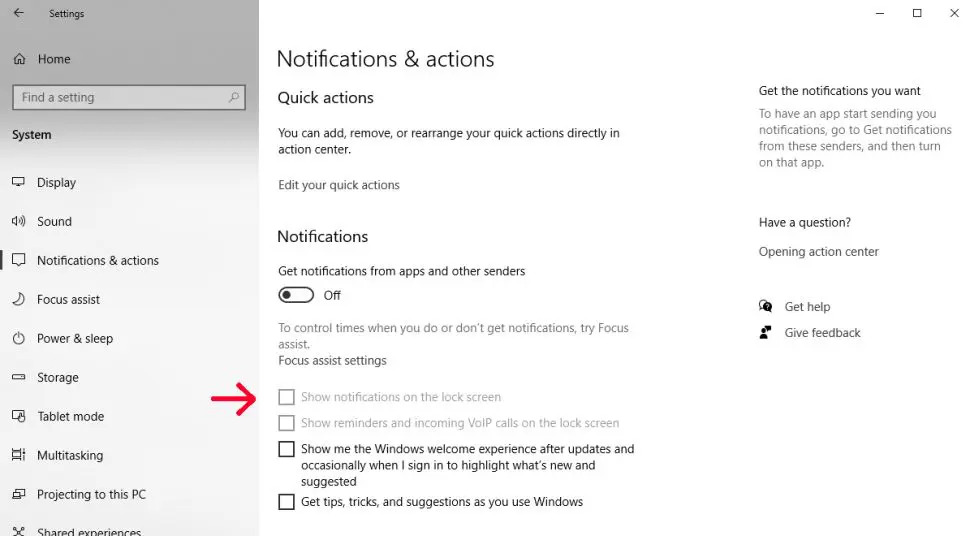 Disable Notifications Windows 11