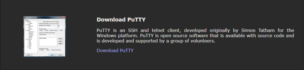 Download install Putty Tool