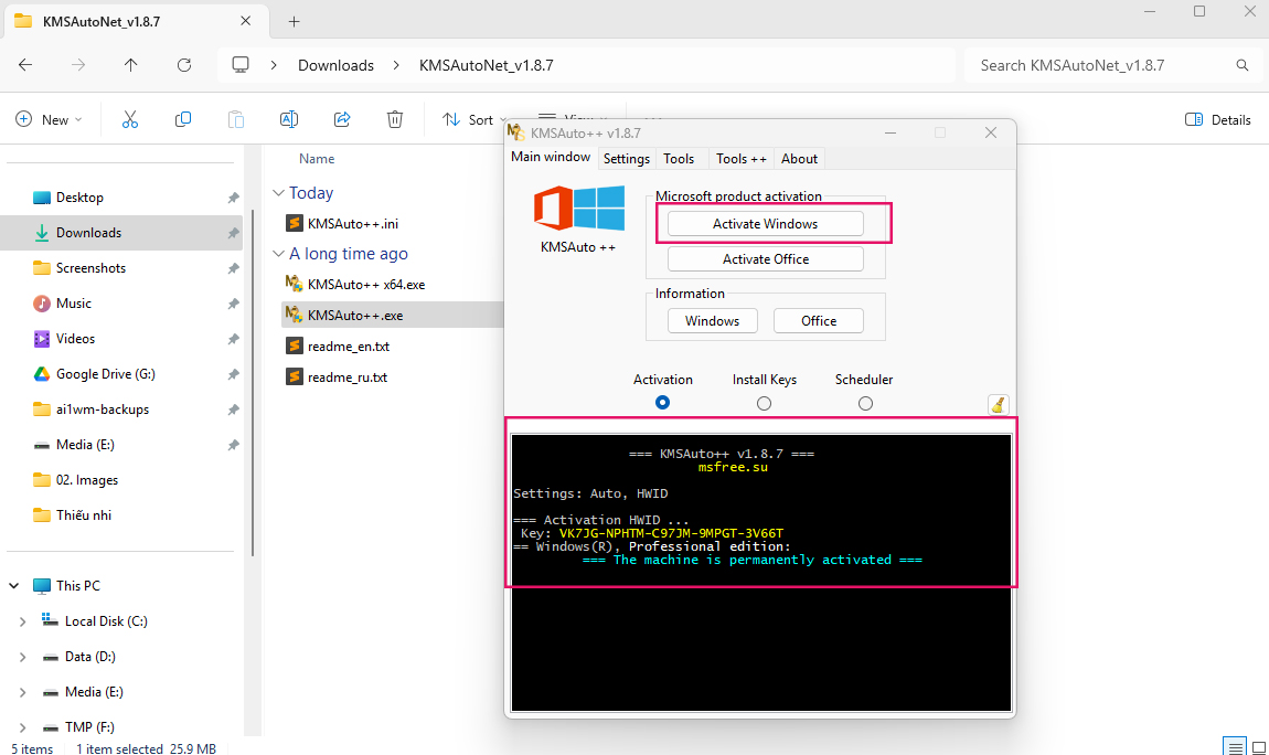 KMSAuto Net activator windows 10