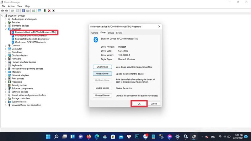 Reinstall Bluetooth driver for Windows 11